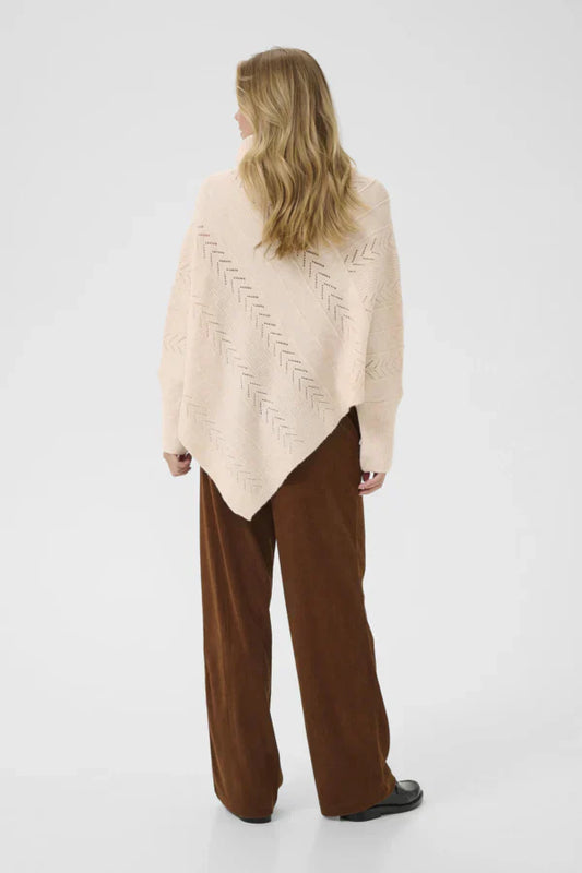 PONCHO COL ROULÉ - CREAM - 10612387