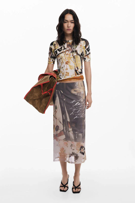JUPE IMPRIME- DESIGUAL- 25WWFK05.2002