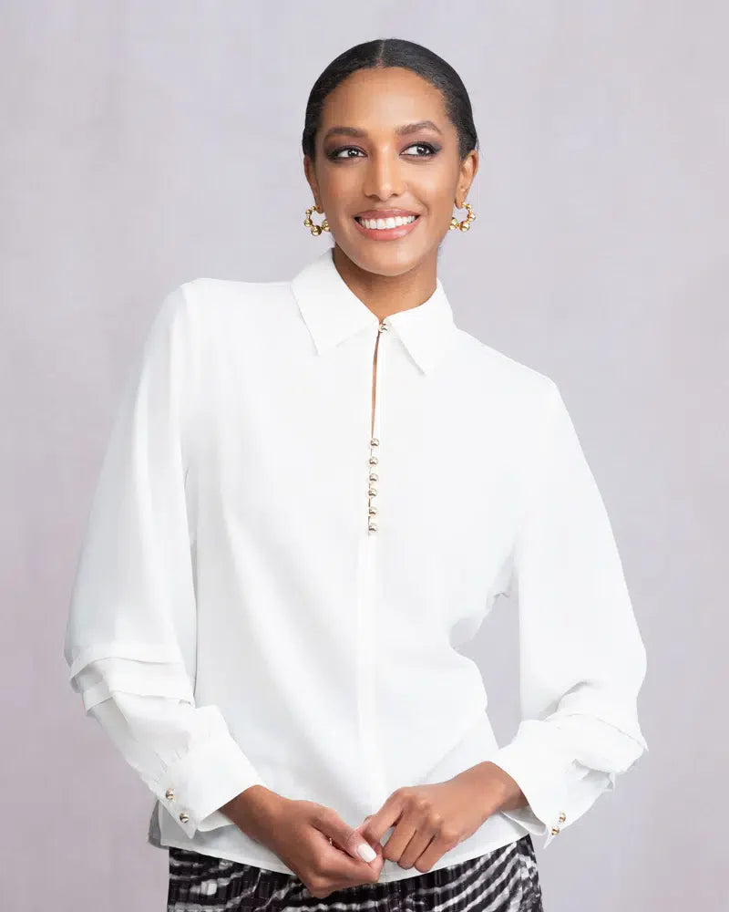 CHEMISE MANCHE LONGUE - ALISON SHERI - A46247 - 2 COULEURS