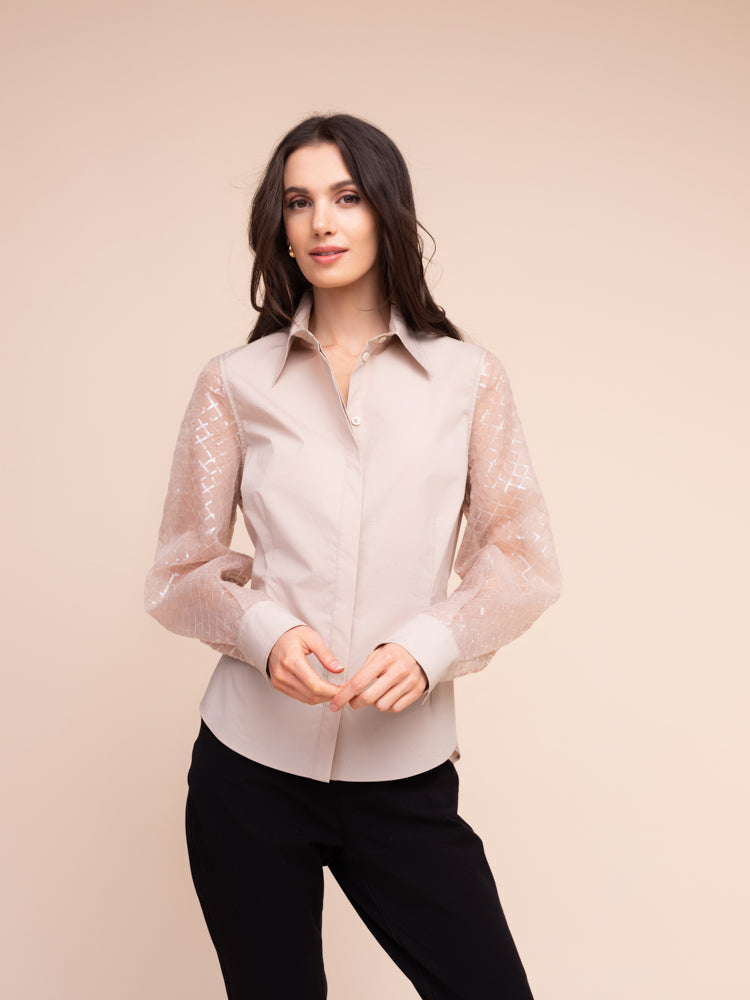 Chemise manche voilé - Alison Sheri - A48137