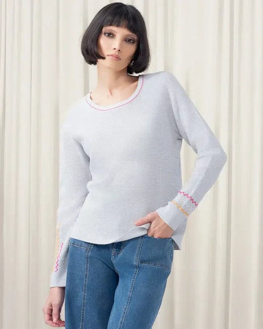 CHANDAIL MANCHE LONGUE - ELENA WANG - EW35115