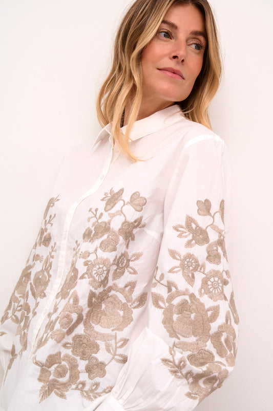 CHEMISE BRODERIE - CREAM - 10613220
