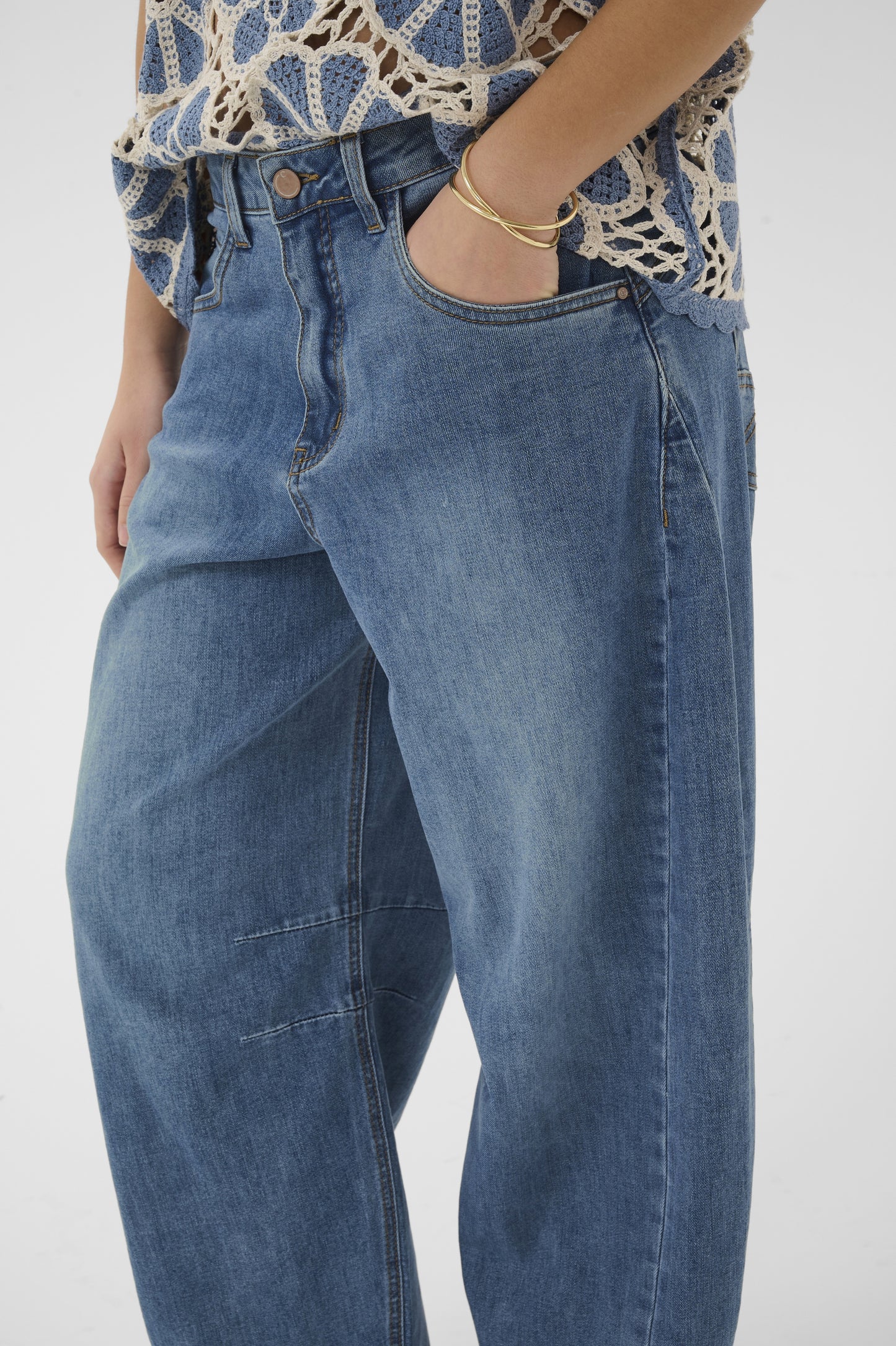 Pantalon Jeans Ballon - Cream - 10614217
