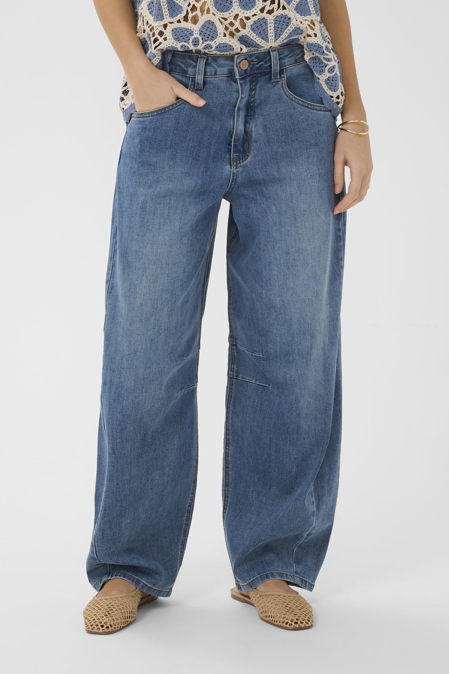 Pantalon Jeans Ballon - Cream - 10614217