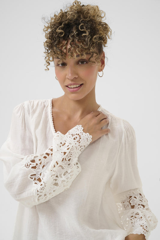 Chemise dentelle - Cream - 10614427