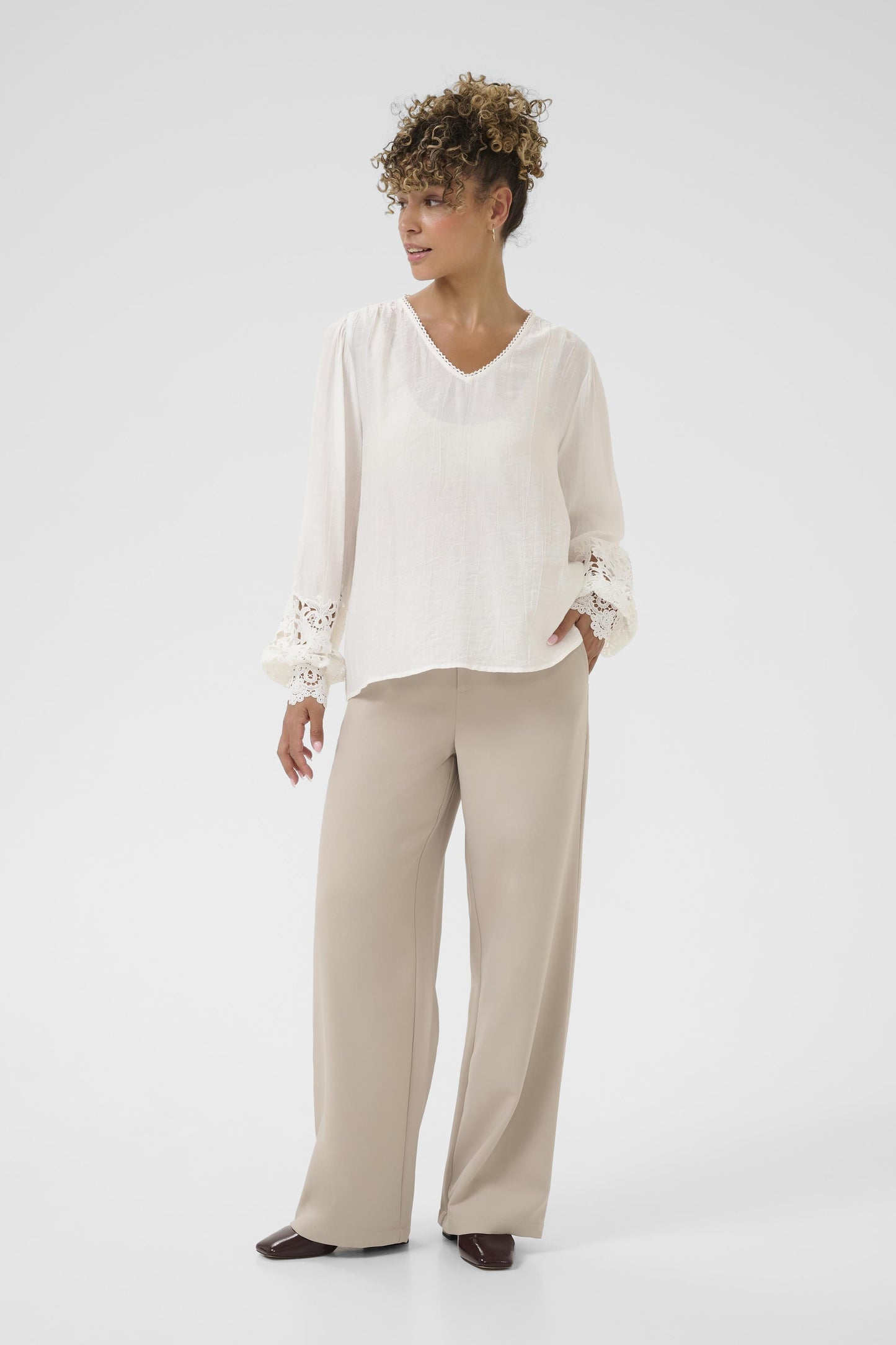 Chemise dentelle - Cream - 10614427