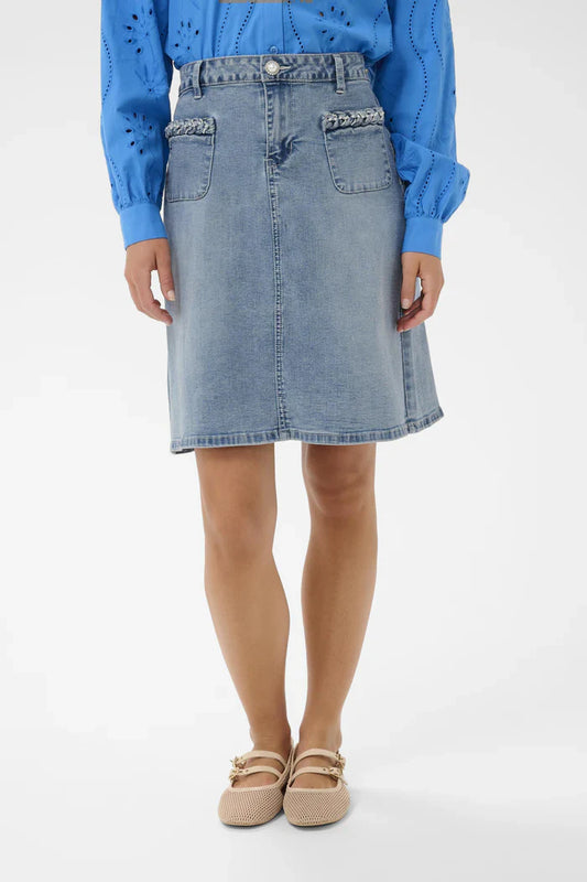 JUPE DENIM- CREAM- 10614815