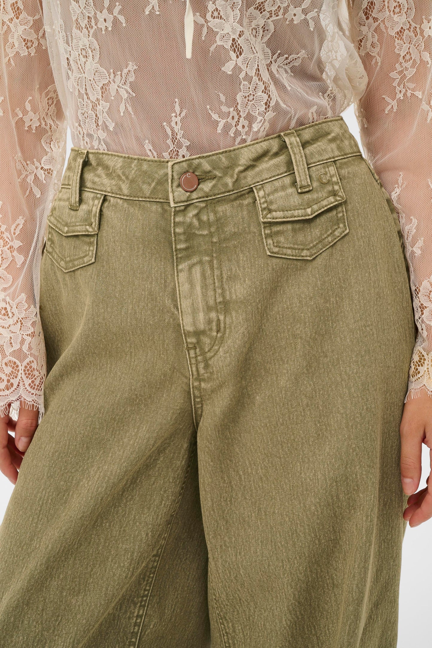 PANTALON AMPLE - CREAM - 10614836