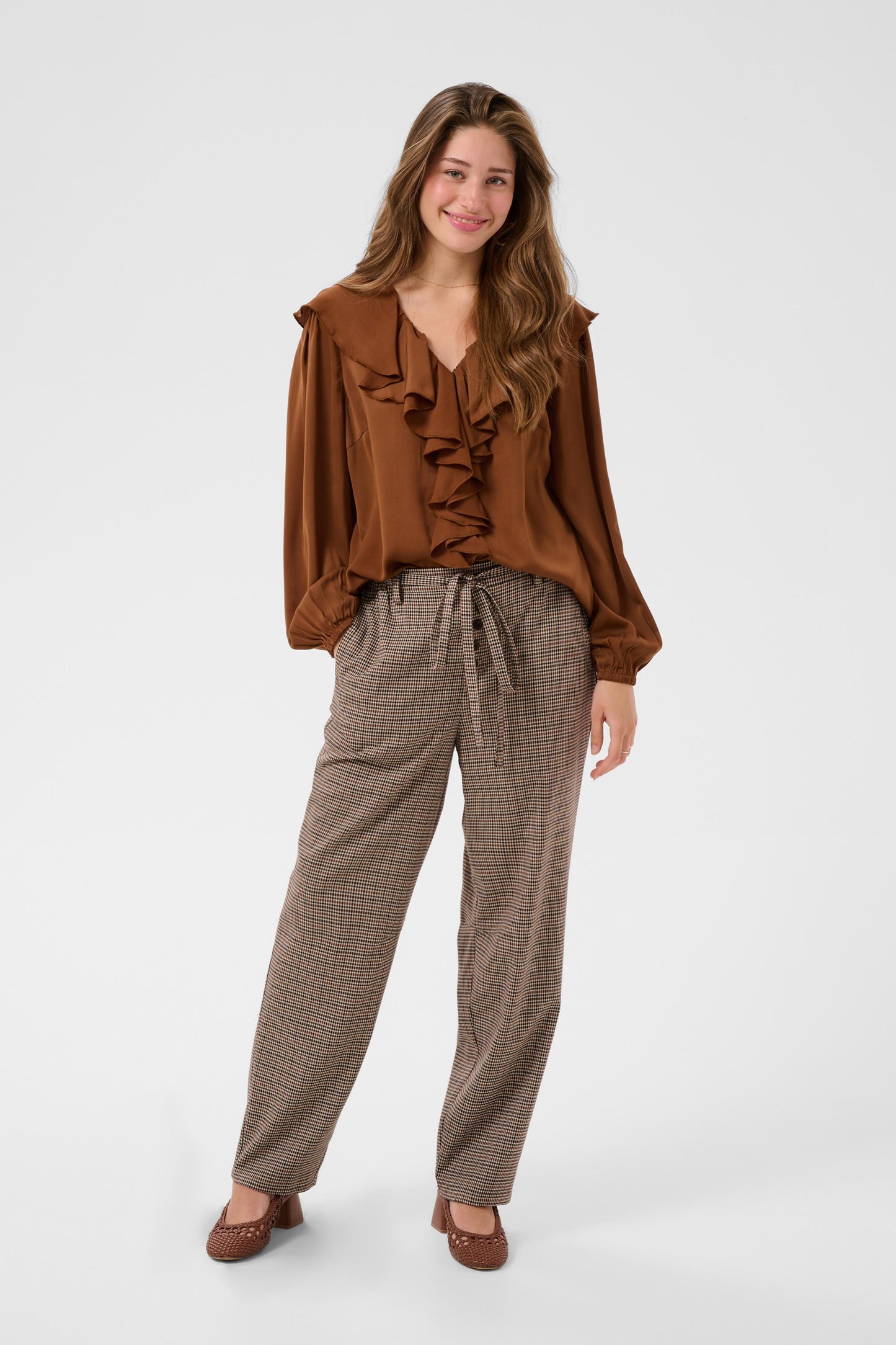 Pantalon à carreaux - Cream - 10615278