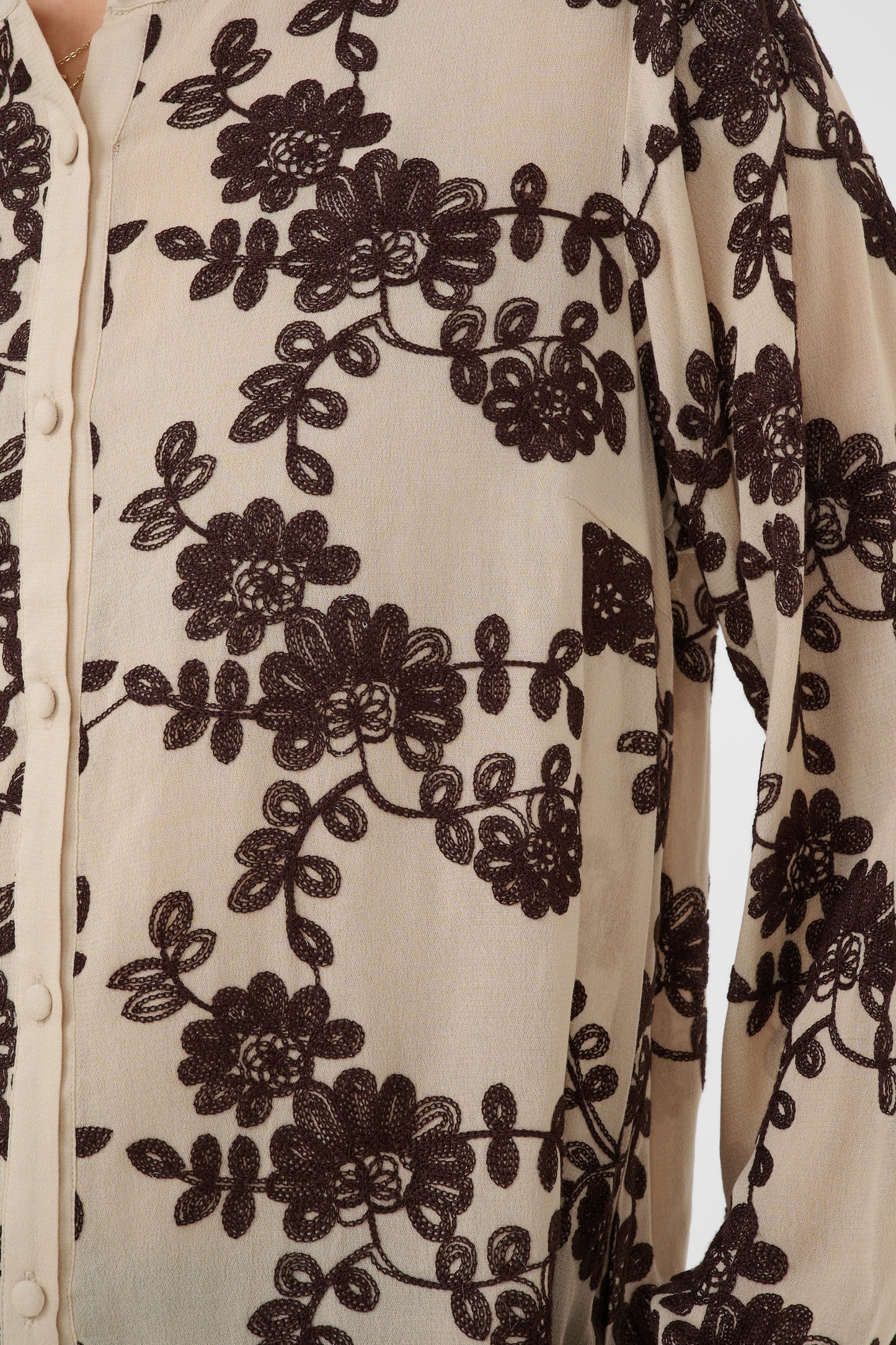 Chemise broderies - Cream - 10615333