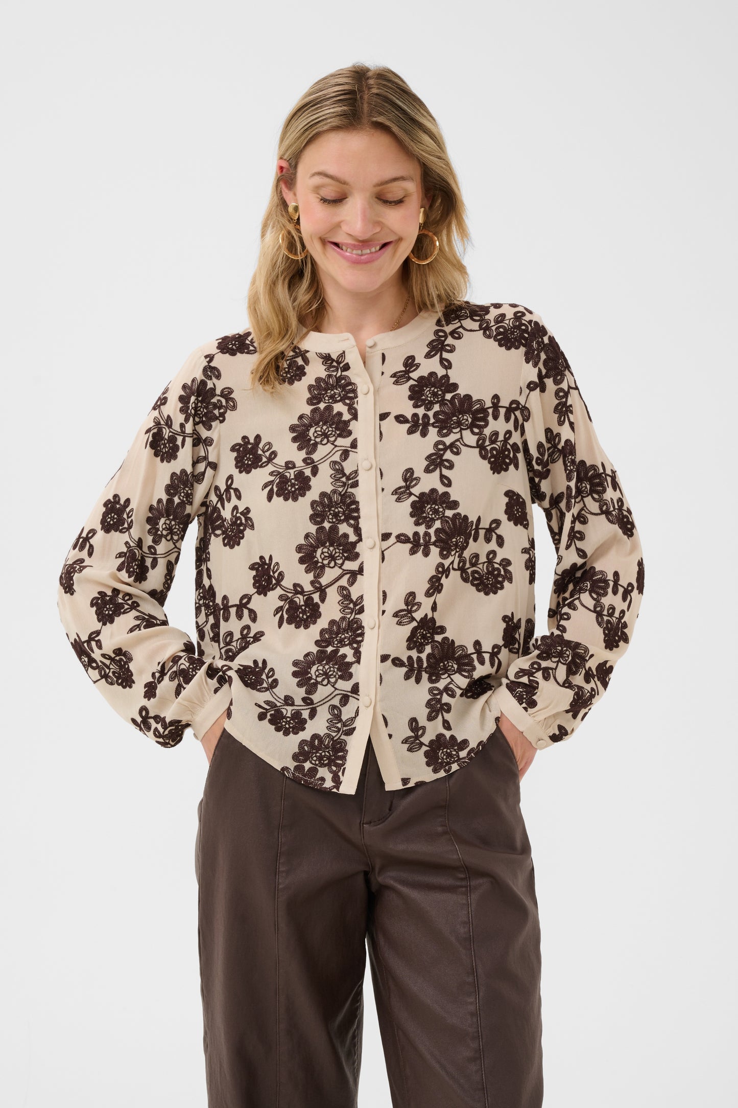 Chemise broderies - Cream - 10615333
