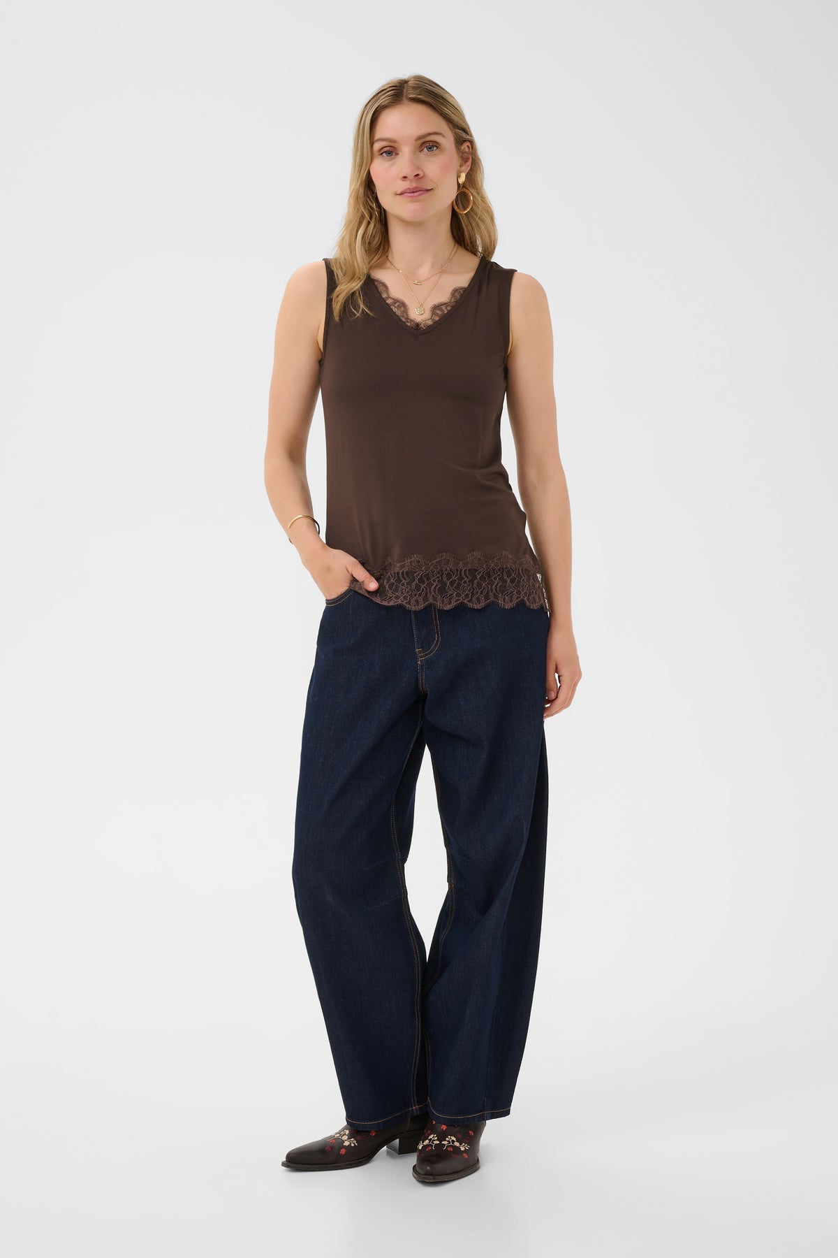 Camisole dentelle - Cream - 10615546
