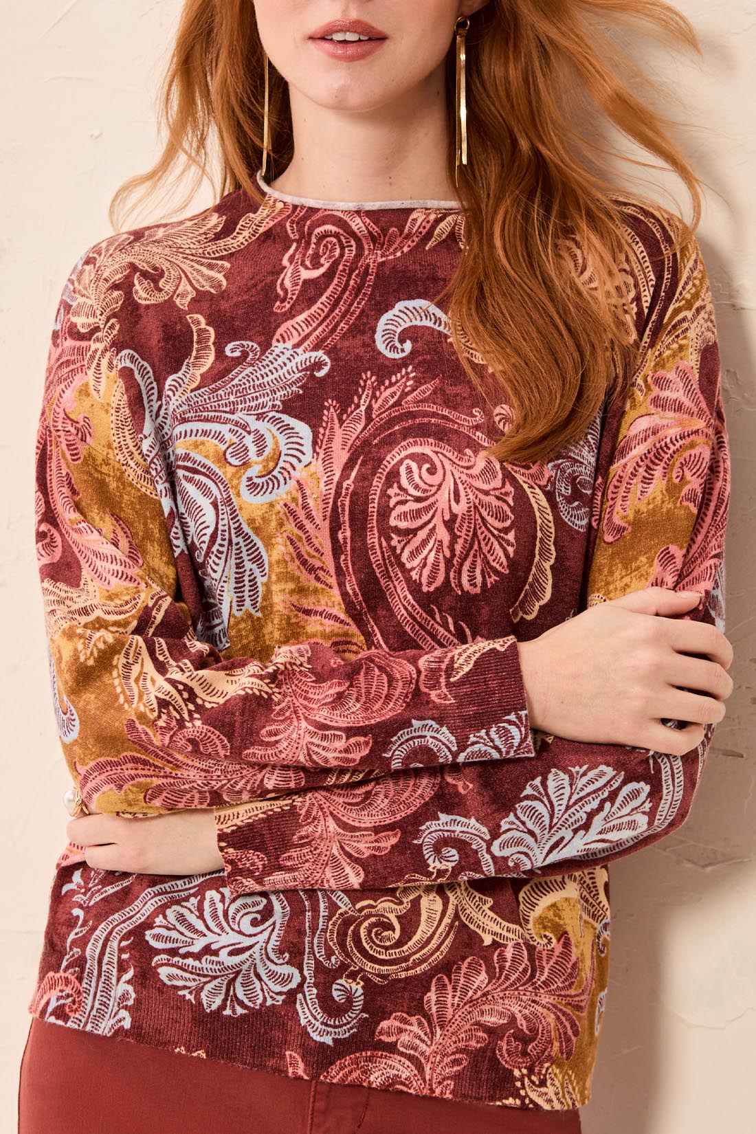 Chandail col entonnoir - Tribal - 2248O
