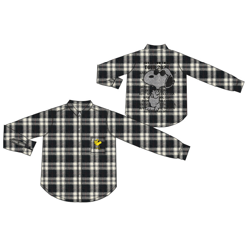 Blouse à carreaux en flanelle Snoopy - Princess - 261126981
