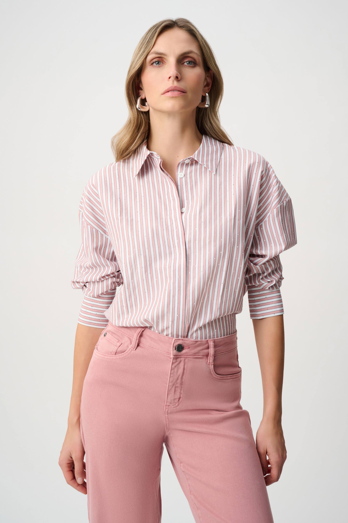 Blouse boxy en Tencel à rayures - Joseph Ribkoff - 261931