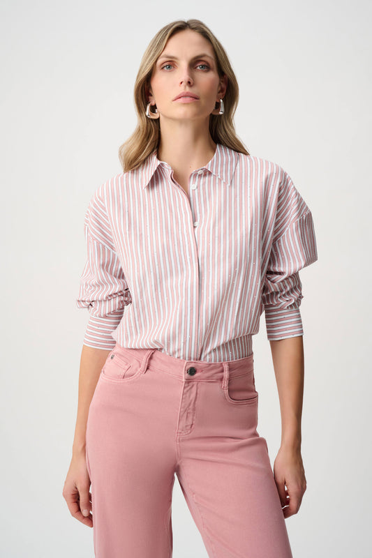 Blouse boxy en Tencel à rayures - Joseph Ribkoff - 261931