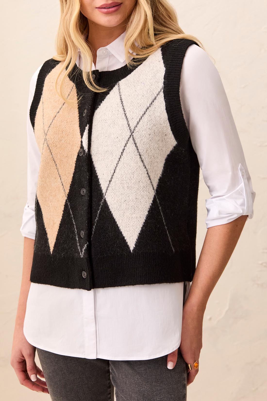 Gilet à bouton - Tribal - 32070