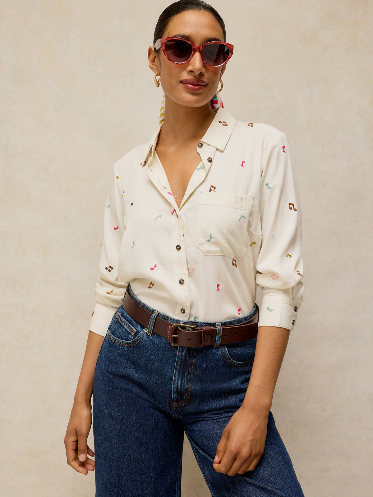 Chemise notes musicales- WHITE STUFF - 446999