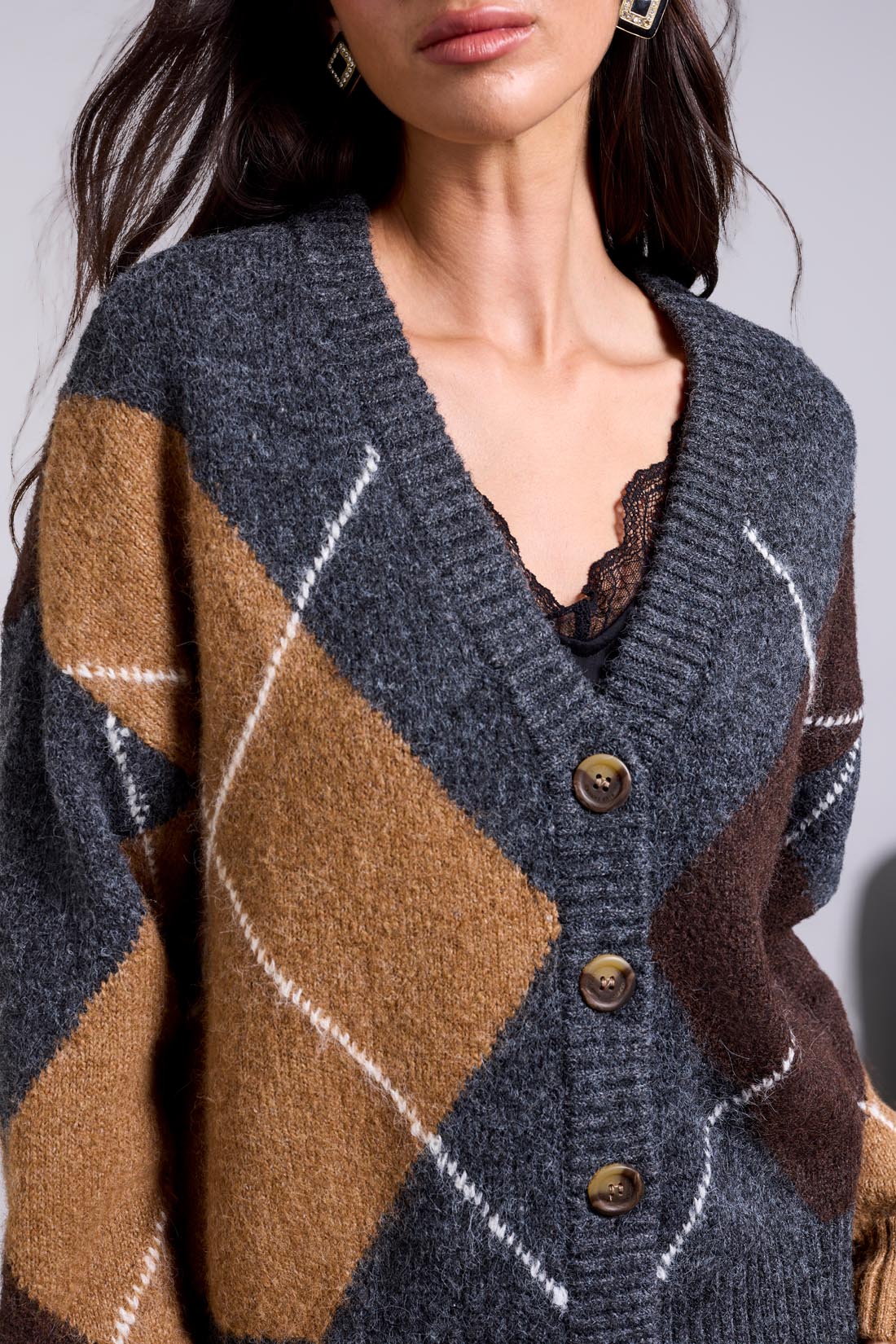 Cardigan à losange - Tribal - 62630
