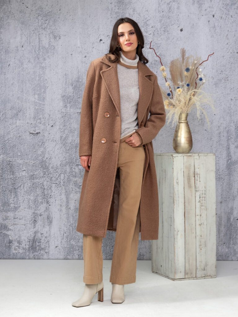 MANTEAU LONG - ALISON SHERI - A44003 - 4 Couleurs