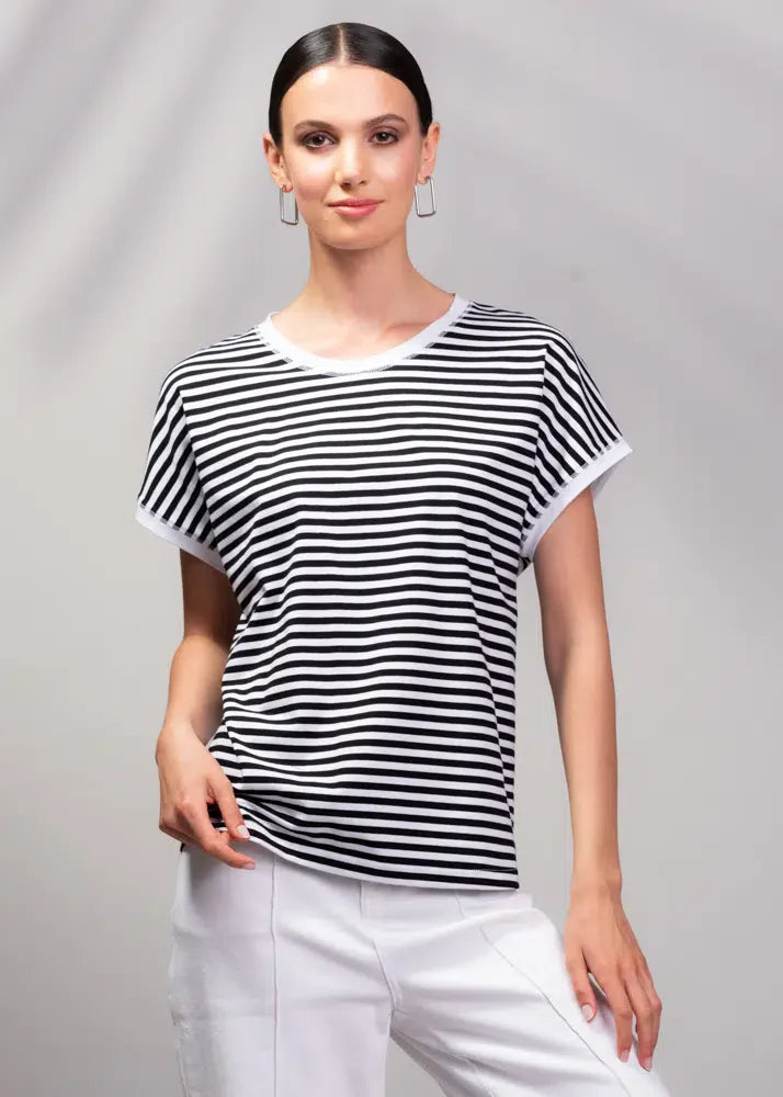 T-SHIRT RAYE- ALISON SHERI- A45232