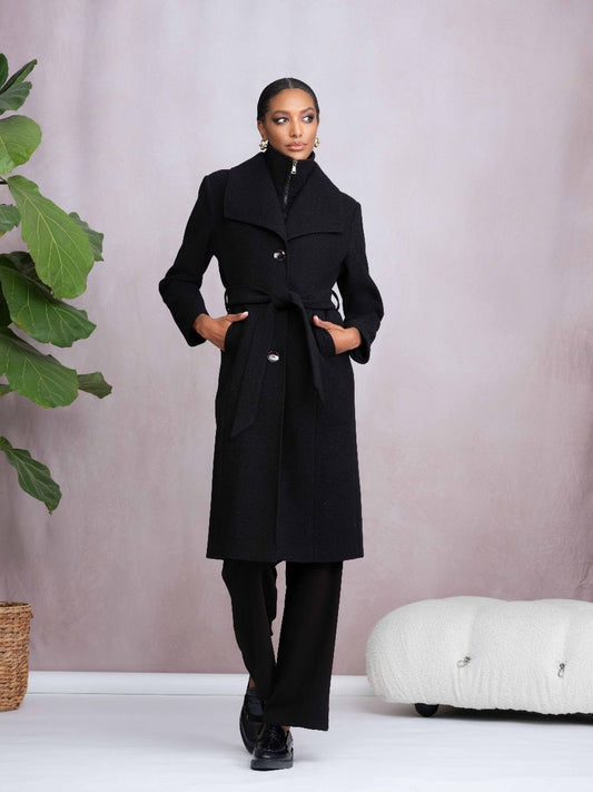 MANTEAU LONG - ALISON SHERI - A46018 - 2 COULEURS