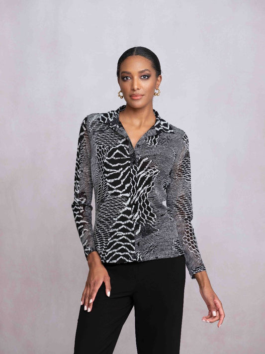 BLOUSE MANCHE LONGUE - ALISON SHERI - A46115