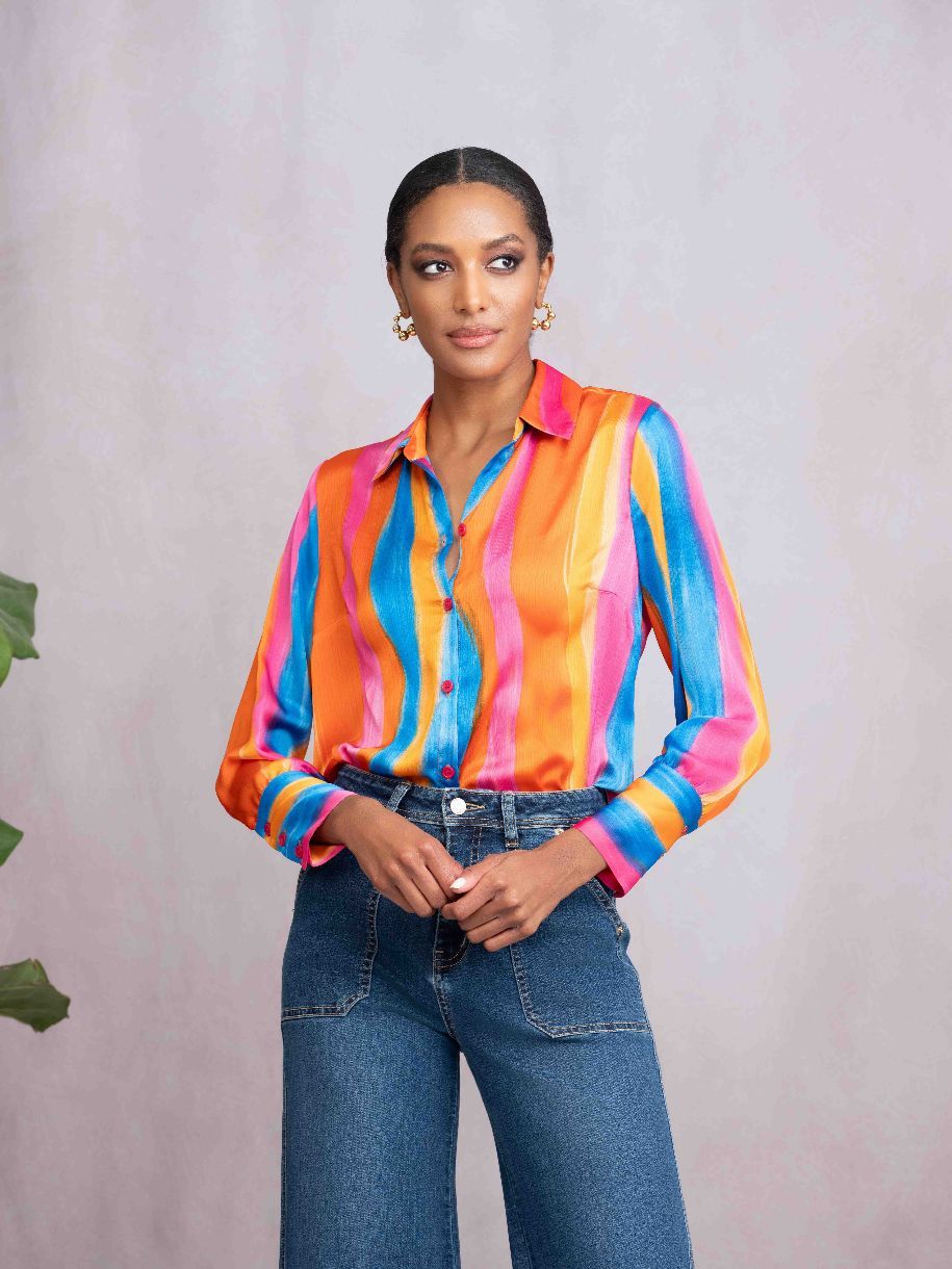 CHEMISE IMPRIMÉ - ALISON SHERI - A46125