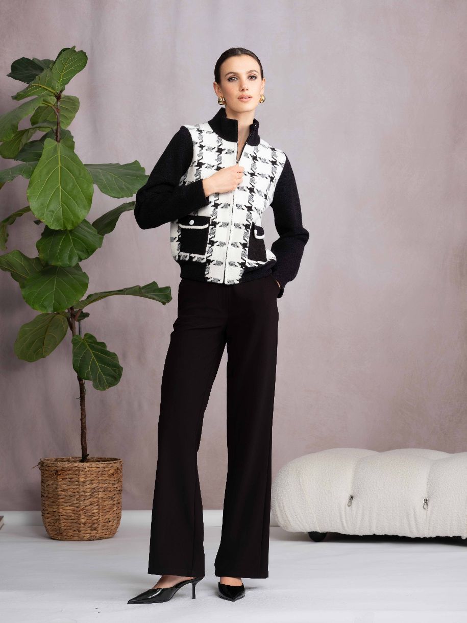CARDIGAN PIED DE COQ - ALISON SHERI - A46350