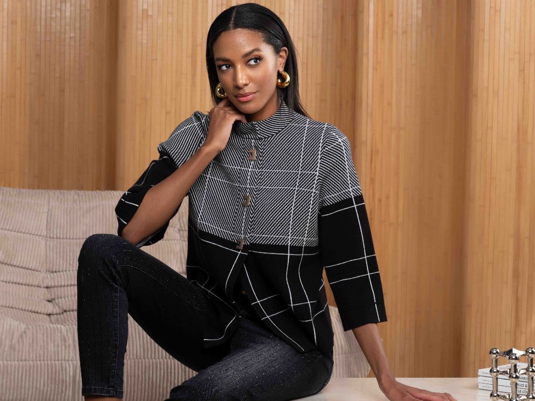 CARDIGAN MANCHE 3/4 - ALISON SHERI - A46358