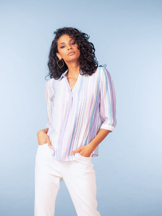 BLOUSE RAYURES - ALISON SHERI - A47352