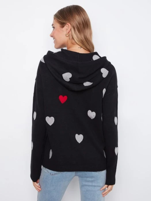 Chandail Capuchon avec Coeur - Charlie B - C2436YR