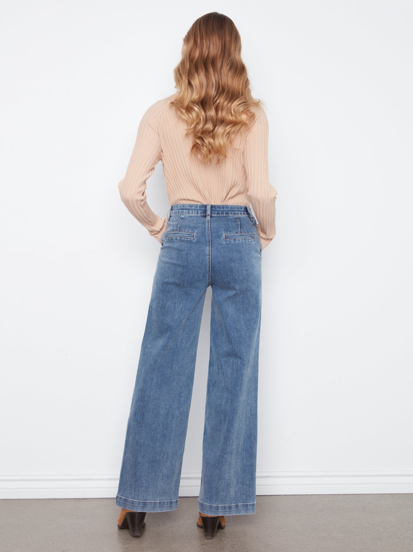 Pantalon à jambes larges avec ceinture amovible - Charlie B - C5807