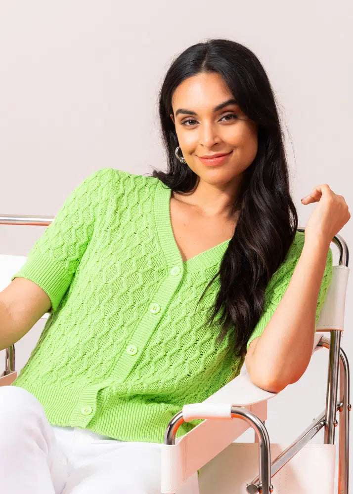 CARDIGAN MANCHE COURTE- ELENA WANG- EW34015