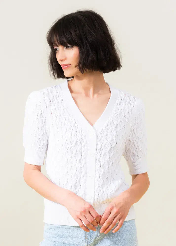 CARDIGAN MANCHE COURTE- ELENA WANG- EW34015