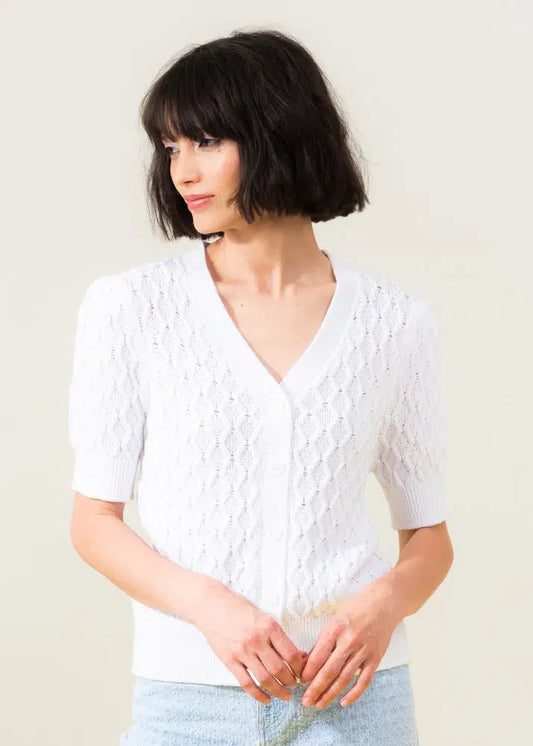 CARDIGAN MANCHE COURTE- ELENA WANG- EW34015