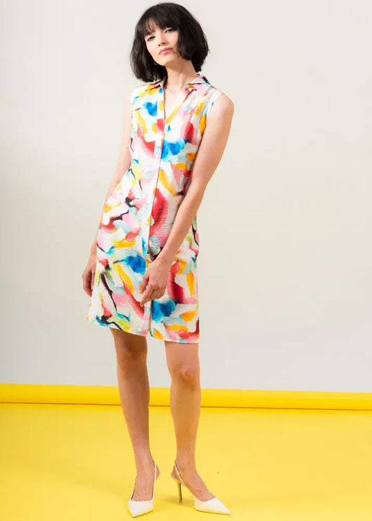 ROBE IMPRIMÉ - ELENA WANG - EW34042