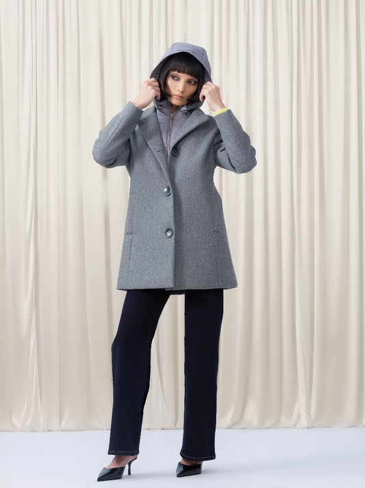 MANTEAU CAPUCHON - ELENA WANG - EW35128