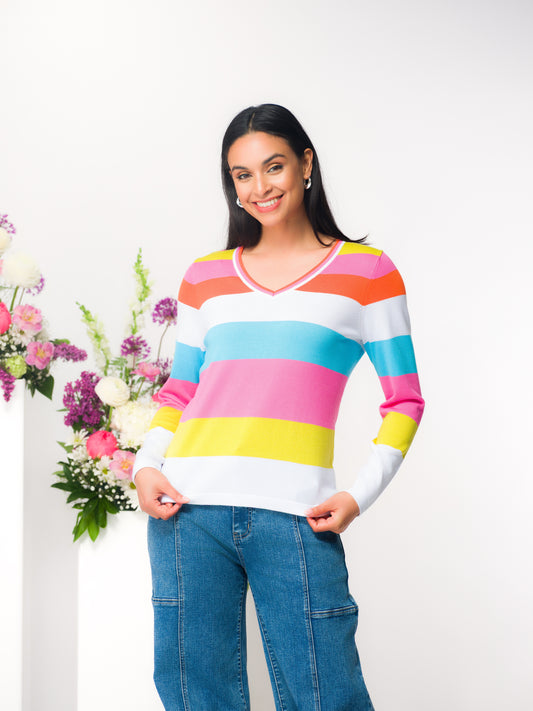 CHANDAIL RAYURES - ELENA WANG - EW36030