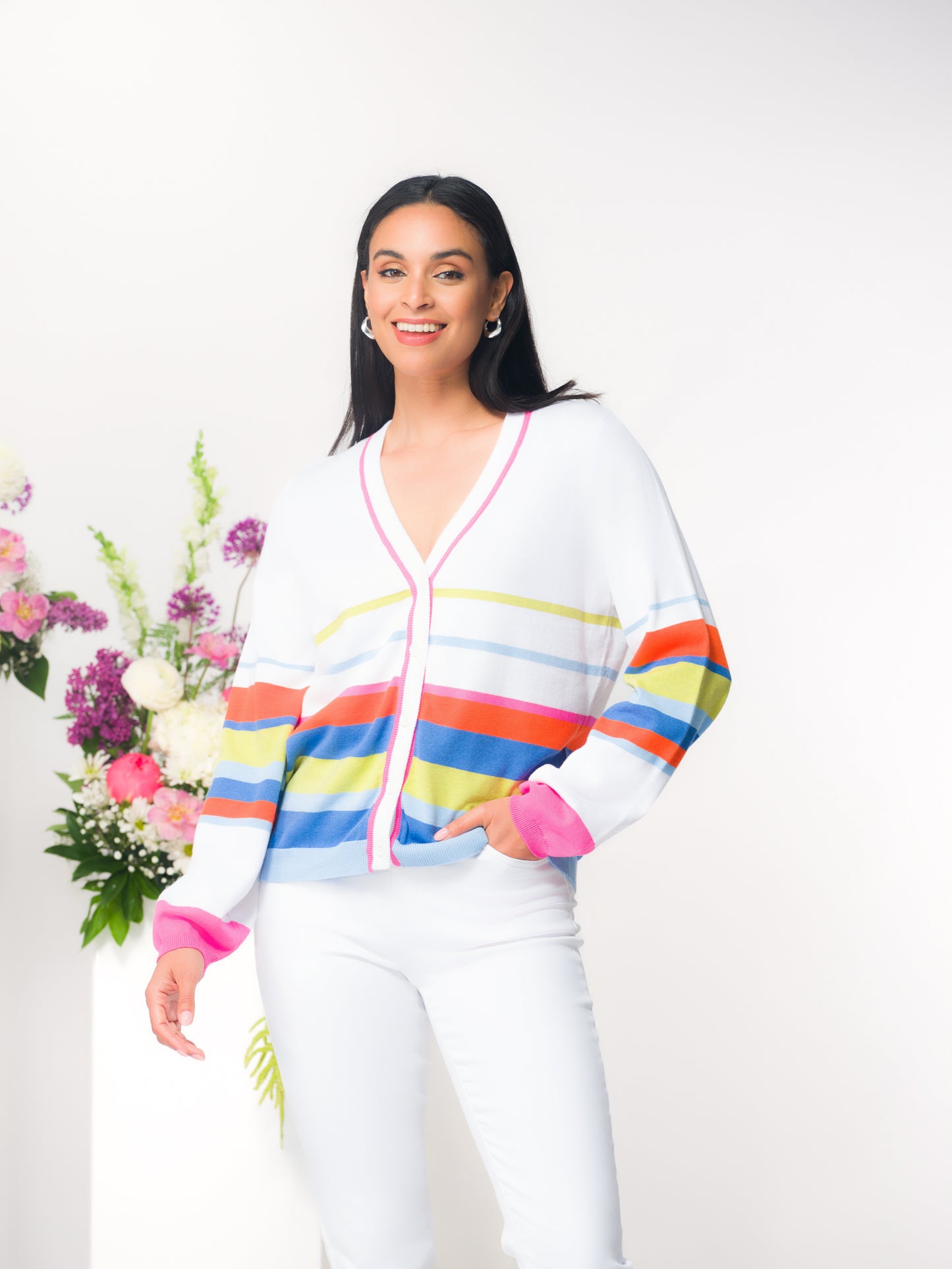 CARDIGAN MAILLES - ELENA WANG - EW36039