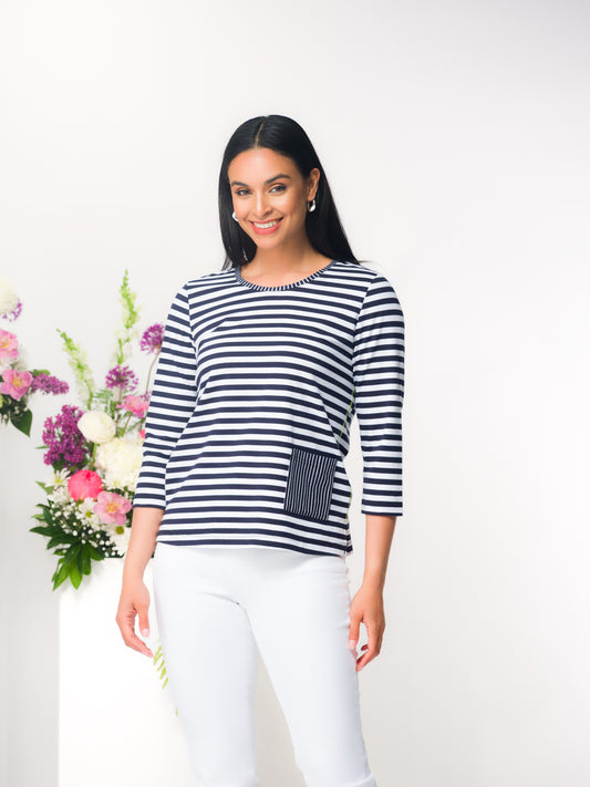 CHANDAIL RAYURES - ELENA WANG - EW36071