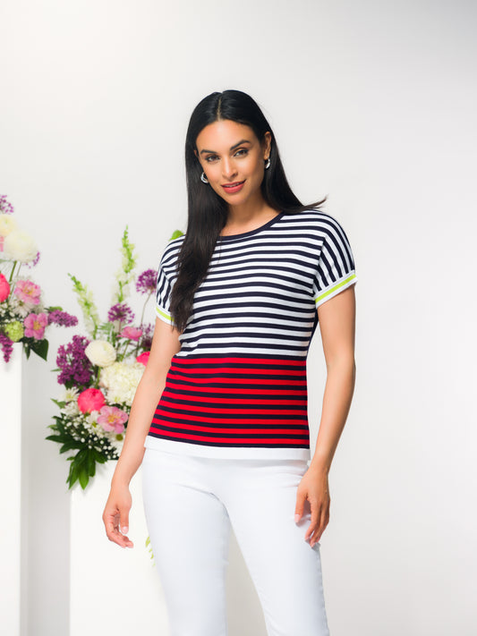 T-SHIRT RAYÉ - ELENA WANG - EW36073