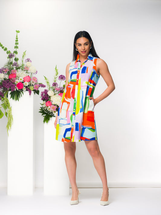 ROBE IMPRIMÉ - ELENA WANG - EW36100