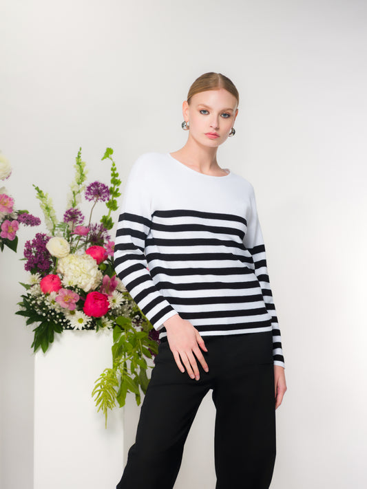 CHANDAIL RAYURES - ELENA WANG - EW36215