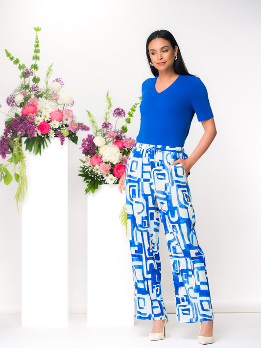 PANTALON IMPRIMÉ - ELENA WANG - EW36259
