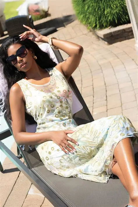 ROBE LONGUE IMPRIMÉ- ALISON- A45028